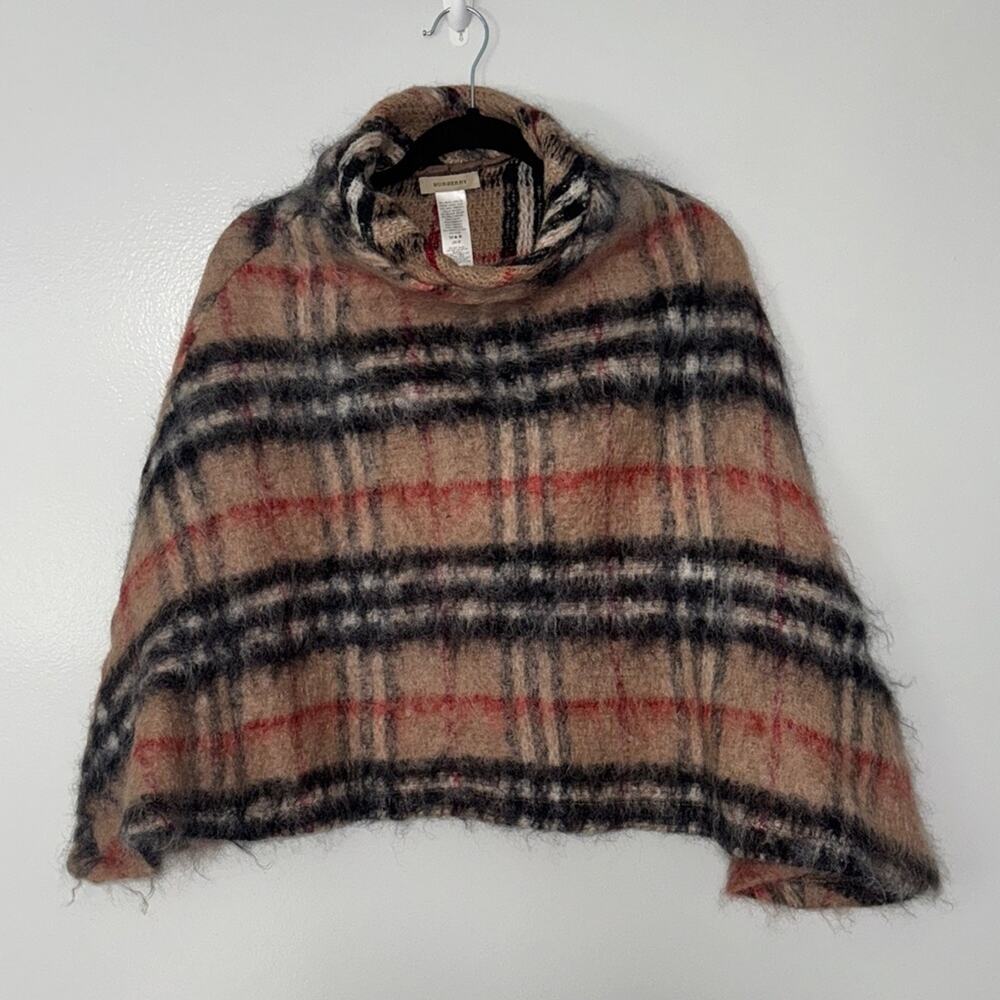 Burberry Women's Poncho Wool Mohair Blend Size M based on Measurements Luxury